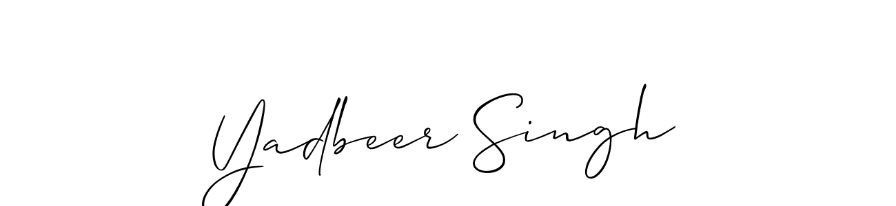 It looks lik you need a new signature style for name Yadbeer Singh. Design unique handwritten (Allison_Script) signature with our free signature maker in just a few clicks. Yadbeer Singh signature style 2 images and pictures png