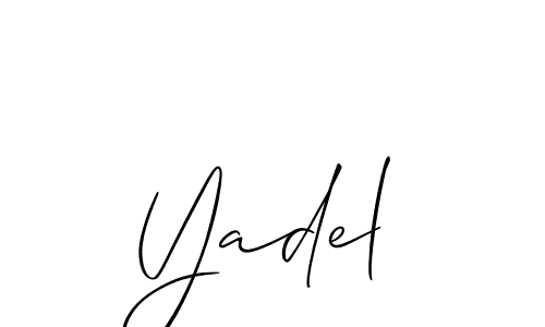 Make a short Yadel signature style. Manage your documents anywhere anytime using Allison_Script. Create and add eSignatures, submit forms, share and send files easily. Yadel signature style 2 images and pictures png