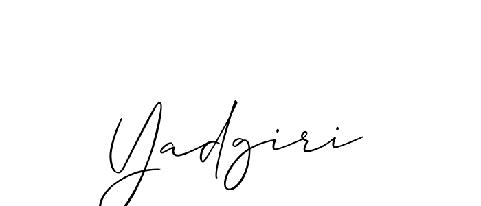 The best way (Allison_Script) to make a short signature is to pick only two or three words in your name. The name Yadgiri include a total of six letters. For converting this name. Yadgiri signature style 2 images and pictures png