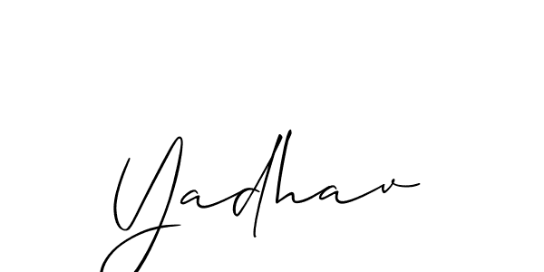 The best way (Allison_Script) to make a short signature is to pick only two or three words in your name. The name Yadhav include a total of six letters. For converting this name. Yadhav signature style 2 images and pictures png