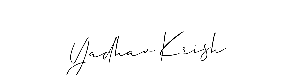 This is the best signature style for the Yadhav Krish name. Also you like these signature font (Allison_Script). Mix name signature. Yadhav Krish signature style 2 images and pictures png