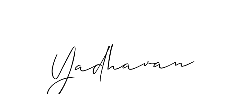 The best way (Allison_Script) to make a short signature is to pick only two or three words in your name. The name Yadhavan include a total of six letters. For converting this name. Yadhavan signature style 2 images and pictures png