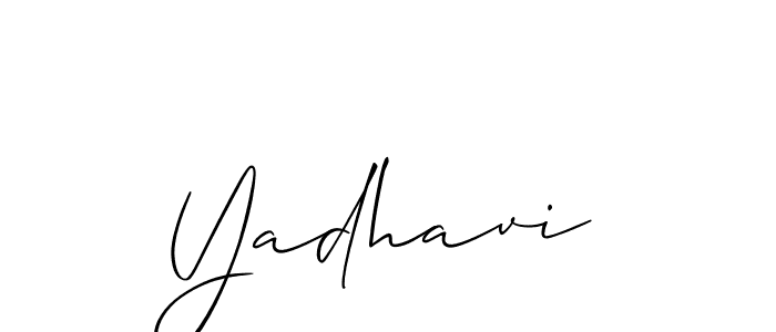 How to make Yadhavi signature? Allison_Script is a professional autograph style. Create handwritten signature for Yadhavi name. Yadhavi signature style 2 images and pictures png