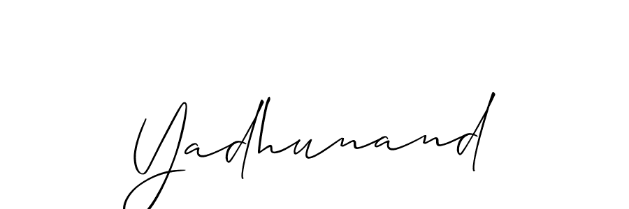 How to Draw Yadhunand signature style? Allison_Script is a latest design signature styles for name Yadhunand. Yadhunand signature style 2 images and pictures png