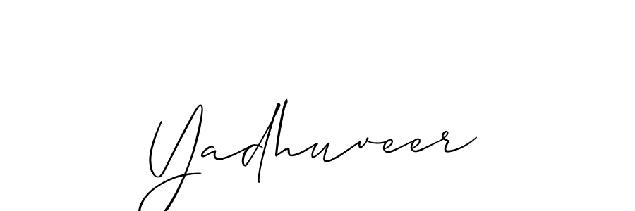 How to make Yadhuveer signature? Allison_Script is a professional autograph style. Create handwritten signature for Yadhuveer name. Yadhuveer signature style 2 images and pictures png