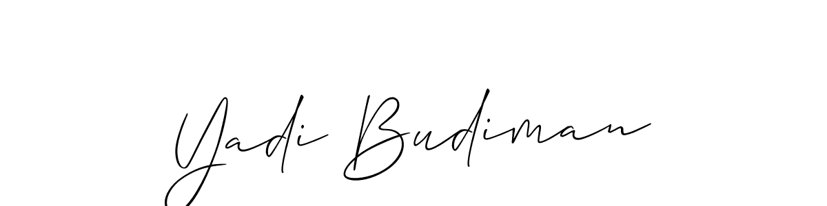 See photos of Yadi Budiman official signature by Spectra . Check more albums & portfolios. Read reviews & check more about Allison_Script font. Yadi Budiman signature style 2 images and pictures png