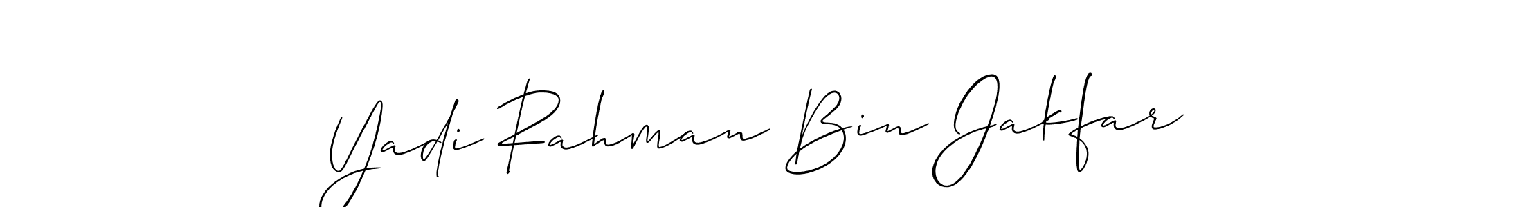 Use a signature maker to create a handwritten signature online. With this signature software, you can design (Allison_Script) your own signature for name Yadi Rahman Bin Jakfar. Yadi Rahman Bin Jakfar signature style 2 images and pictures png