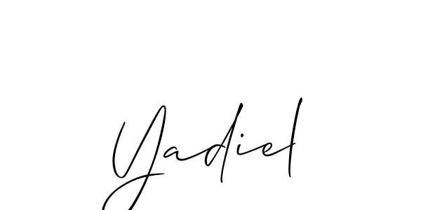 Make a short Yadiel signature style. Manage your documents anywhere anytime using Allison_Script. Create and add eSignatures, submit forms, share and send files easily. Yadiel signature style 2 images and pictures png