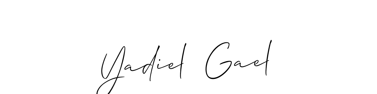 Use a signature maker to create a handwritten signature online. With this signature software, you can design (Allison_Script) your own signature for name Yadiel  Gael. Yadiel  Gael signature style 2 images and pictures png