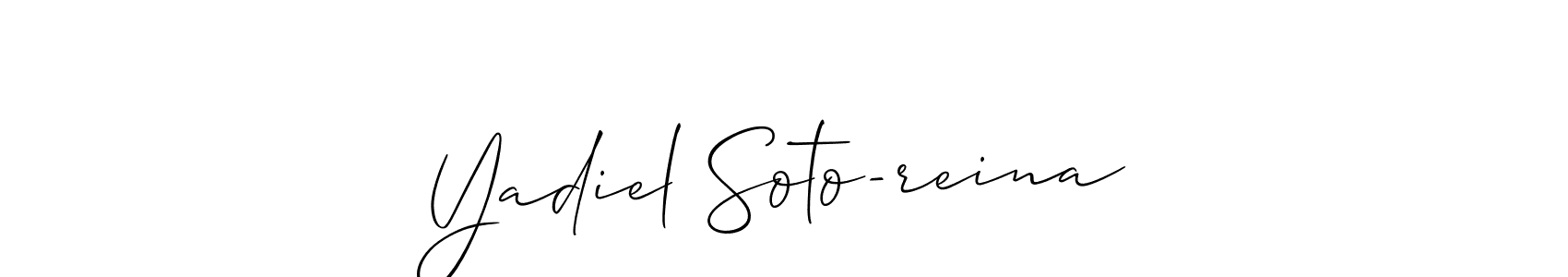 Similarly Allison_Script is the best handwritten signature design. Signature creator online .You can use it as an online autograph creator for name Yadiel Soto-reina. Yadiel Soto-reina signature style 2 images and pictures png