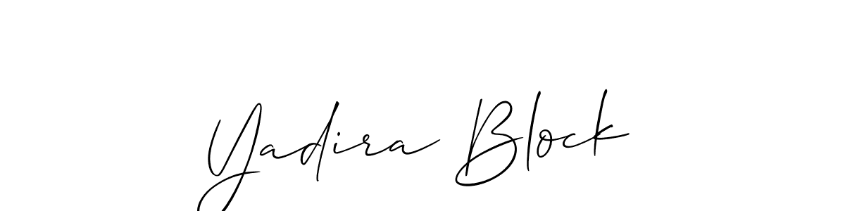 Allison_Script is a professional signature style that is perfect for those who want to add a touch of class to their signature. It is also a great choice for those who want to make their signature more unique. Get Yadira Block name to fancy signature for free. Yadira Block signature style 2 images and pictures png