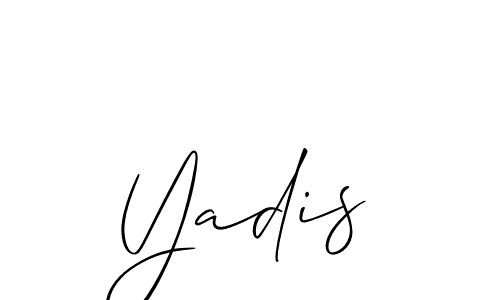 Also we have Yadis name is the best signature style. Create professional handwritten signature collection using Allison_Script autograph style. Yadis signature style 2 images and pictures png
