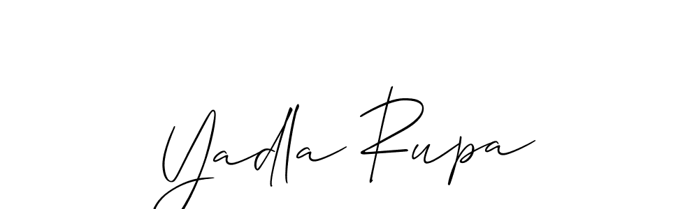 How to make Yadla Rupa signature? Allison_Script is a professional autograph style. Create handwritten signature for Yadla Rupa name. Yadla Rupa signature style 2 images and pictures png