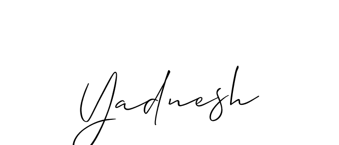 Allison_Script is a professional signature style that is perfect for those who want to add a touch of class to their signature. It is also a great choice for those who want to make their signature more unique. Get Yadnesh name to fancy signature for free. Yadnesh signature style 2 images and pictures png