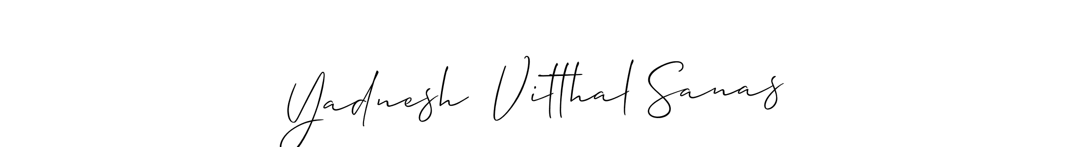 Use a signature maker to create a handwritten signature online. With this signature software, you can design (Allison_Script) your own signature for name Yadnesh  Vitthal Sanas. Yadnesh  Vitthal Sanas signature style 2 images and pictures png