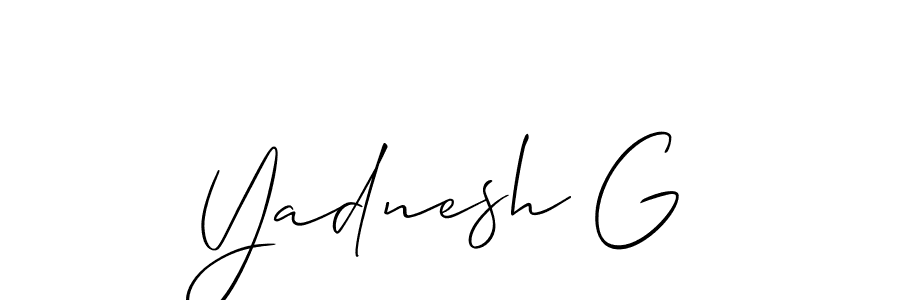 You can use this online signature creator to create a handwritten signature for the name Yadnesh G. This is the best online autograph maker. Yadnesh G signature style 2 images and pictures png