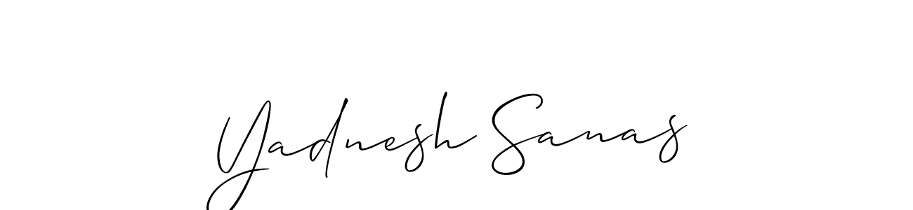 The best way (Allison_Script) to make a short signature is to pick only two or three words in your name. The name Yadnesh Sanas include a total of six letters. For converting this name. Yadnesh Sanas signature style 2 images and pictures png