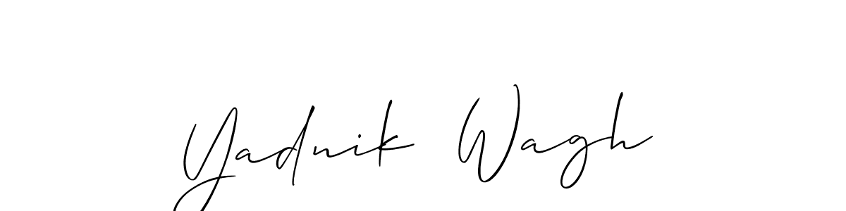 Create a beautiful signature design for name Yadnik  Wagh. With this signature (Allison_Script) fonts, you can make a handwritten signature for free. Yadnik  Wagh signature style 2 images and pictures png