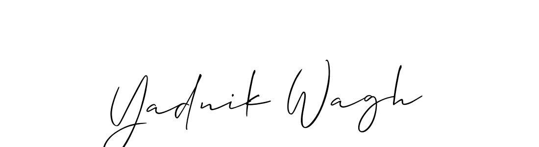 Create a beautiful signature design for name Yadnik Wagh. With this signature (Allison_Script) fonts, you can make a handwritten signature for free. Yadnik Wagh signature style 2 images and pictures png