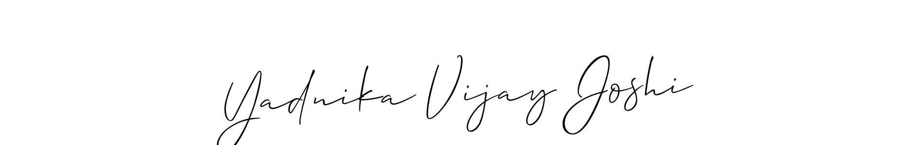 Also we have Yadnika Vijay Joshi name is the best signature style. Create professional handwritten signature collection using Allison_Script autograph style. Yadnika Vijay Joshi signature style 2 images and pictures png