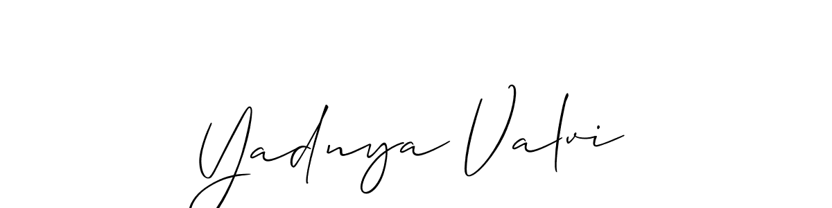 Yadnya Valvi stylish signature style. Best Handwritten Sign (Allison_Script) for my name. Handwritten Signature Collection Ideas for my name Yadnya Valvi. Yadnya Valvi signature style 2 images and pictures png