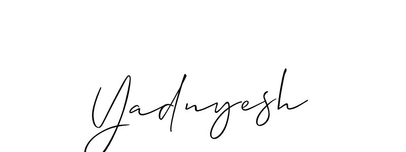 Design your own signature with our free online signature maker. With this signature software, you can create a handwritten (Allison_Script) signature for name Yadnyesh. Yadnyesh signature style 2 images and pictures png