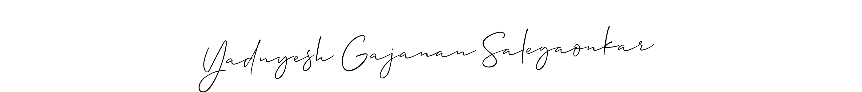 Use a signature maker to create a handwritten signature online. With this signature software, you can design (Allison_Script) your own signature for name Yadnyesh Gajanan Salegaonkar. Yadnyesh Gajanan Salegaonkar signature style 2 images and pictures png