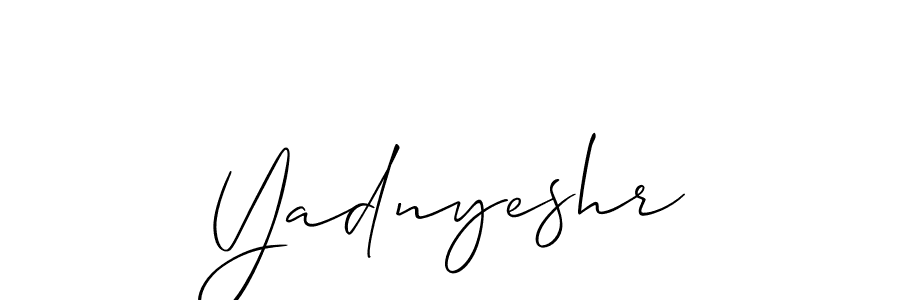 Design your own signature with our free online signature maker. With this signature software, you can create a handwritten (Allison_Script) signature for name Yadnyeshr. Yadnyeshr signature style 2 images and pictures png
