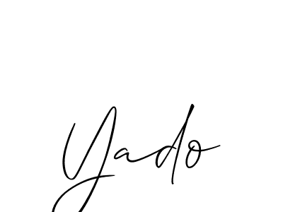 Design your own signature with our free online signature maker. With this signature software, you can create a handwritten (Allison_Script) signature for name Yado. Yado signature style 2 images and pictures png