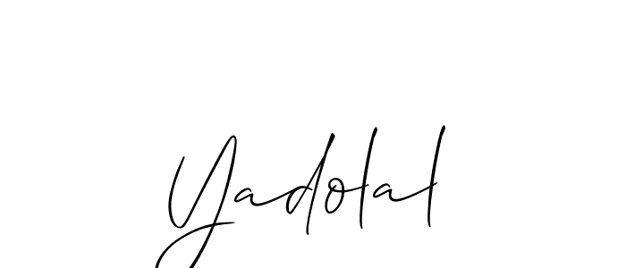 Similarly Allison_Script is the best handwritten signature design. Signature creator online .You can use it as an online autograph creator for name Yadolal. Yadolal signature style 2 images and pictures png