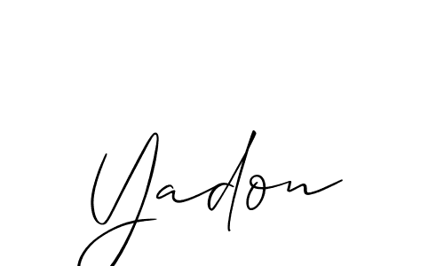 Best and Professional Signature Style for Yadon. Allison_Script Best Signature Style Collection. Yadon signature style 2 images and pictures png