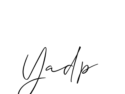 Yadp stylish signature style. Best Handwritten Sign (Allison_Script) for my name. Handwritten Signature Collection Ideas for my name Yadp. Yadp signature style 2 images and pictures png