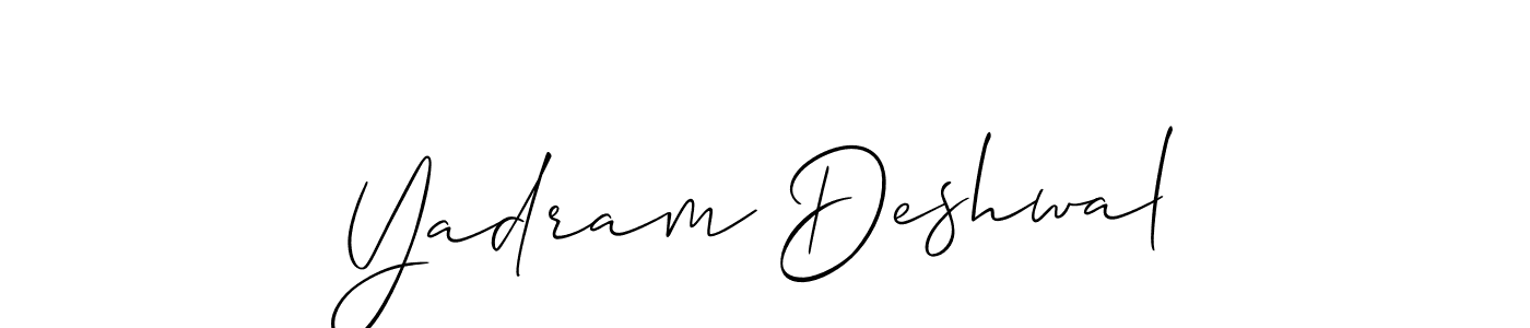 Make a beautiful signature design for name Yadram Deshwal. Use this online signature maker to create a handwritten signature for free. Yadram Deshwal signature style 2 images and pictures png