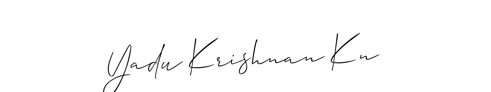 Also You can easily find your signature by using the search form. We will create Yadu Krishnan Kn name handwritten signature images for you free of cost using Allison_Script sign style. Yadu Krishnan Kn signature style 2 images and pictures png