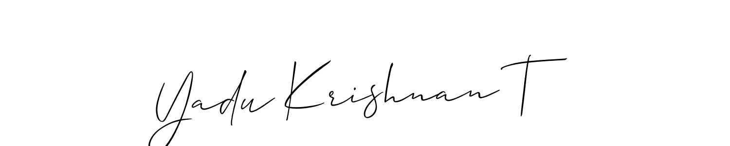 You can use this online signature creator to create a handwritten signature for the name Yadu Krishnan T. This is the best online autograph maker. Yadu Krishnan T signature style 2 images and pictures png