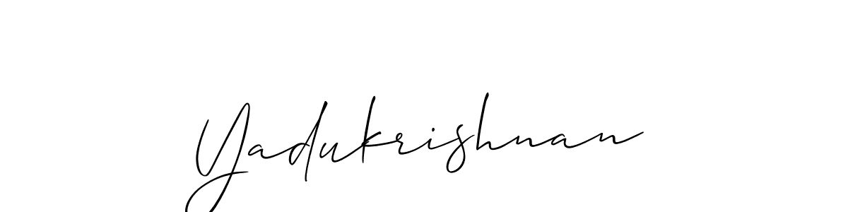 Similarly Allison_Script is the best handwritten signature design. Signature creator online .You can use it as an online autograph creator for name Yadukrishnan. Yadukrishnan signature style 2 images and pictures png