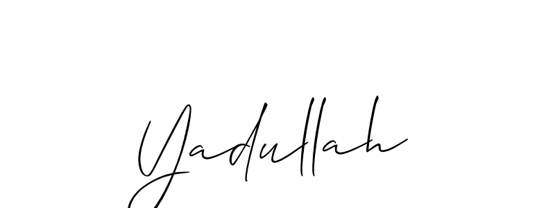 if you are searching for the best signature style for your name Yadullah. so please give up your signature search. here we have designed multiple signature styles  using Allison_Script. Yadullah signature style 2 images and pictures png