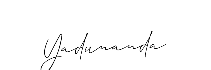 Best and Professional Signature Style for Yadunanda. Allison_Script Best Signature Style Collection. Yadunanda signature style 2 images and pictures png