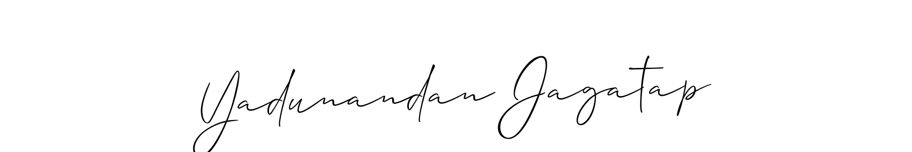 How to Draw Yadunandan Jagatap signature style? Allison_Script is a latest design signature styles for name Yadunandan Jagatap. Yadunandan Jagatap signature style 2 images and pictures png