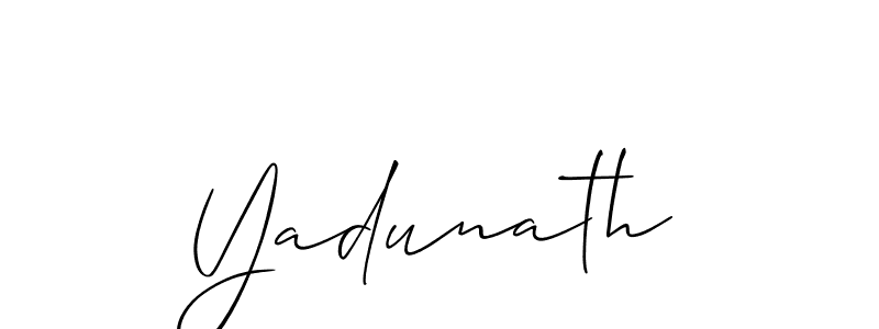 The best way (Allison_Script) to make a short signature is to pick only two or three words in your name. The name Yadunath include a total of six letters. For converting this name. Yadunath signature style 2 images and pictures png