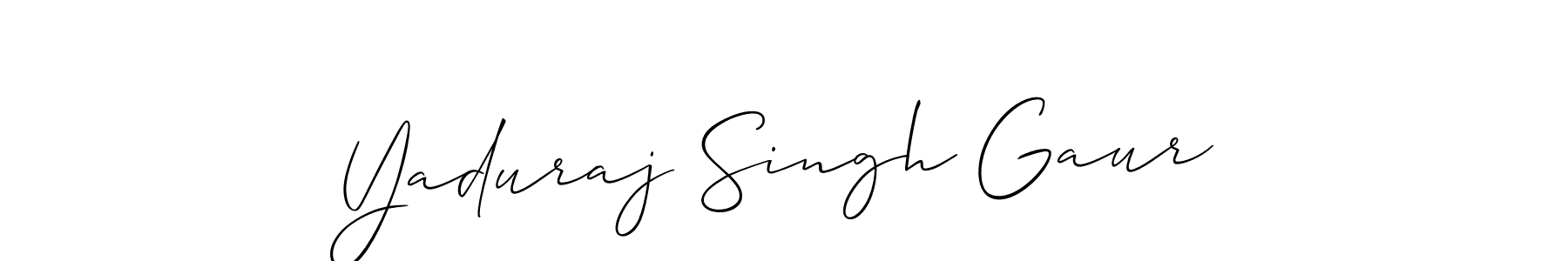 Make a beautiful signature design for name Yaduraj Singh Gaur. With this signature (Allison_Script) style, you can create a handwritten signature for free. Yaduraj Singh Gaur signature style 2 images and pictures png