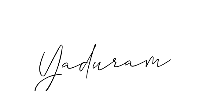 Also You can easily find your signature by using the search form. We will create Yaduram name handwritten signature images for you free of cost using Allison_Script sign style. Yaduram signature style 2 images and pictures png