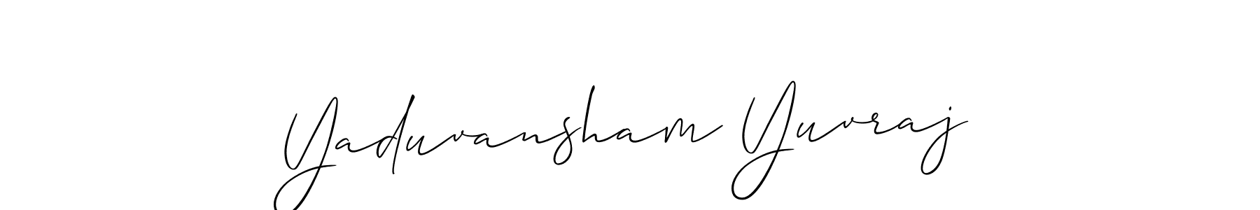 if you are searching for the best signature style for your name Yaduvansham Yuvraj. so please give up your signature search. here we have designed multiple signature styles  using Allison_Script. Yaduvansham Yuvraj signature style 2 images and pictures png