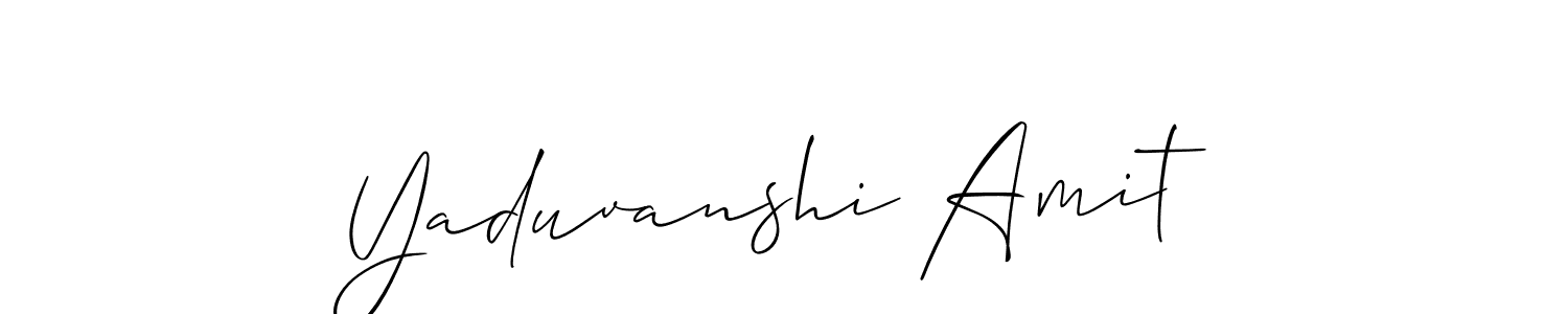 Use a signature maker to create a handwritten signature online. With this signature software, you can design (Allison_Script) your own signature for name Yaduvanshi Amit. Yaduvanshi Amit signature style 2 images and pictures png