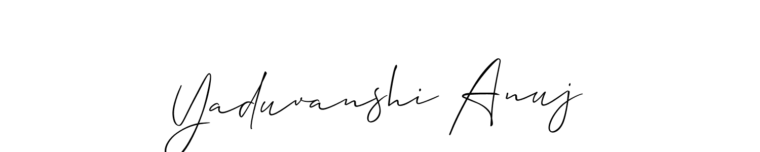 See photos of Yaduvanshi Anuj official signature by Spectra . Check more albums & portfolios. Read reviews & check more about Allison_Script font. Yaduvanshi Anuj signature style 2 images and pictures png