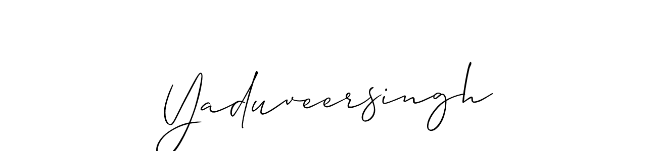 Use a signature maker to create a handwritten signature online. With this signature software, you can design (Allison_Script) your own signature for name Yaduveersingh. Yaduveersingh signature style 2 images and pictures png