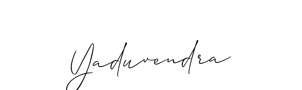 Also we have Yaduvendra name is the best signature style. Create professional handwritten signature collection using Allison_Script autograph style. Yaduvendra signature style 2 images and pictures png