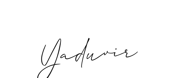 You can use this online signature creator to create a handwritten signature for the name Yaduvir. This is the best online autograph maker. Yaduvir signature style 2 images and pictures png