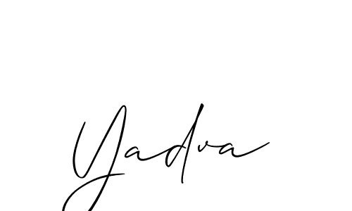 Yadva stylish signature style. Best Handwritten Sign (Allison_Script) for my name. Handwritten Signature Collection Ideas for my name Yadva. Yadva signature style 2 images and pictures png