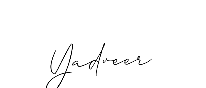 Also we have Yadveer name is the best signature style. Create professional handwritten signature collection using Allison_Script autograph style. Yadveer signature style 2 images and pictures png